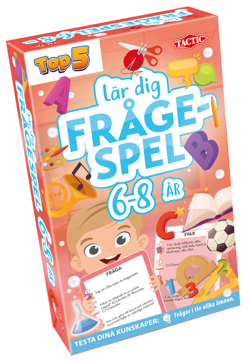 Valokuva tuotteesta Frågespel Tactic Lär dig Frågespel 6-8 år, kuuluu tuoteryhmään Lautapelit.