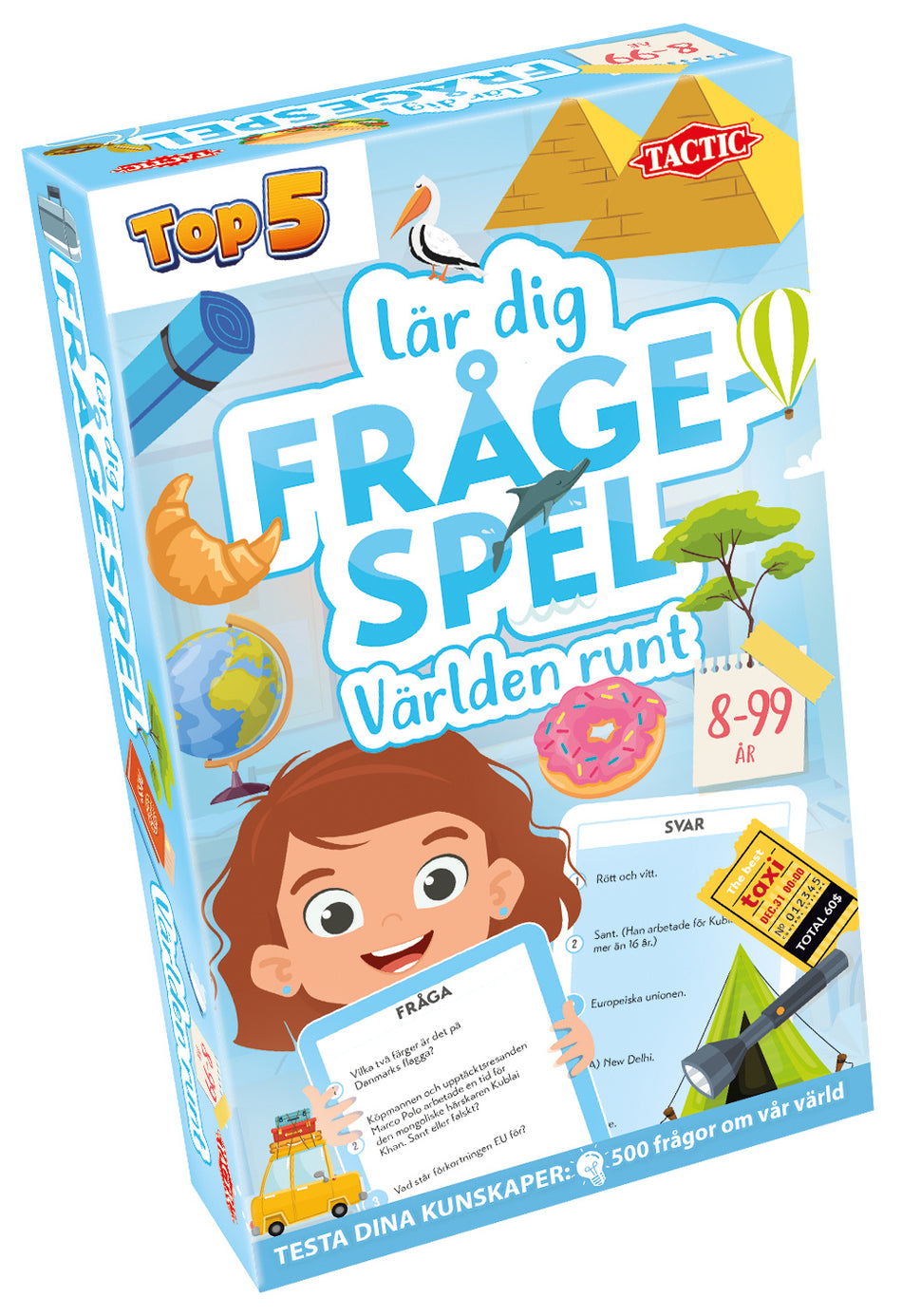 Valokuva tuotteesta Frågespel Tactic Lär dig Frågespel Världen runt, kuuluu tuoteryhmään Lautapelit.