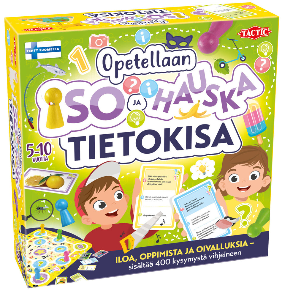 Valokuva tuotteesta Opetellaan ISO ja HAUSKA tietokisa -lautapeli, kuuluu tuoteryhmään Lautapelit.