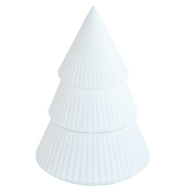 Kynttilä Finnmari keraaminen kuusi 12,5x12,5x18 cm valkoinen