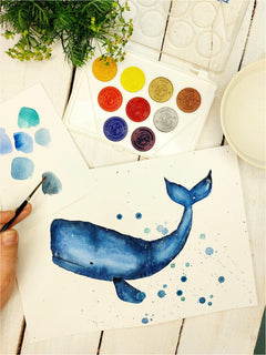 Vesiväri 9 väriä juhlapaletti Wennström