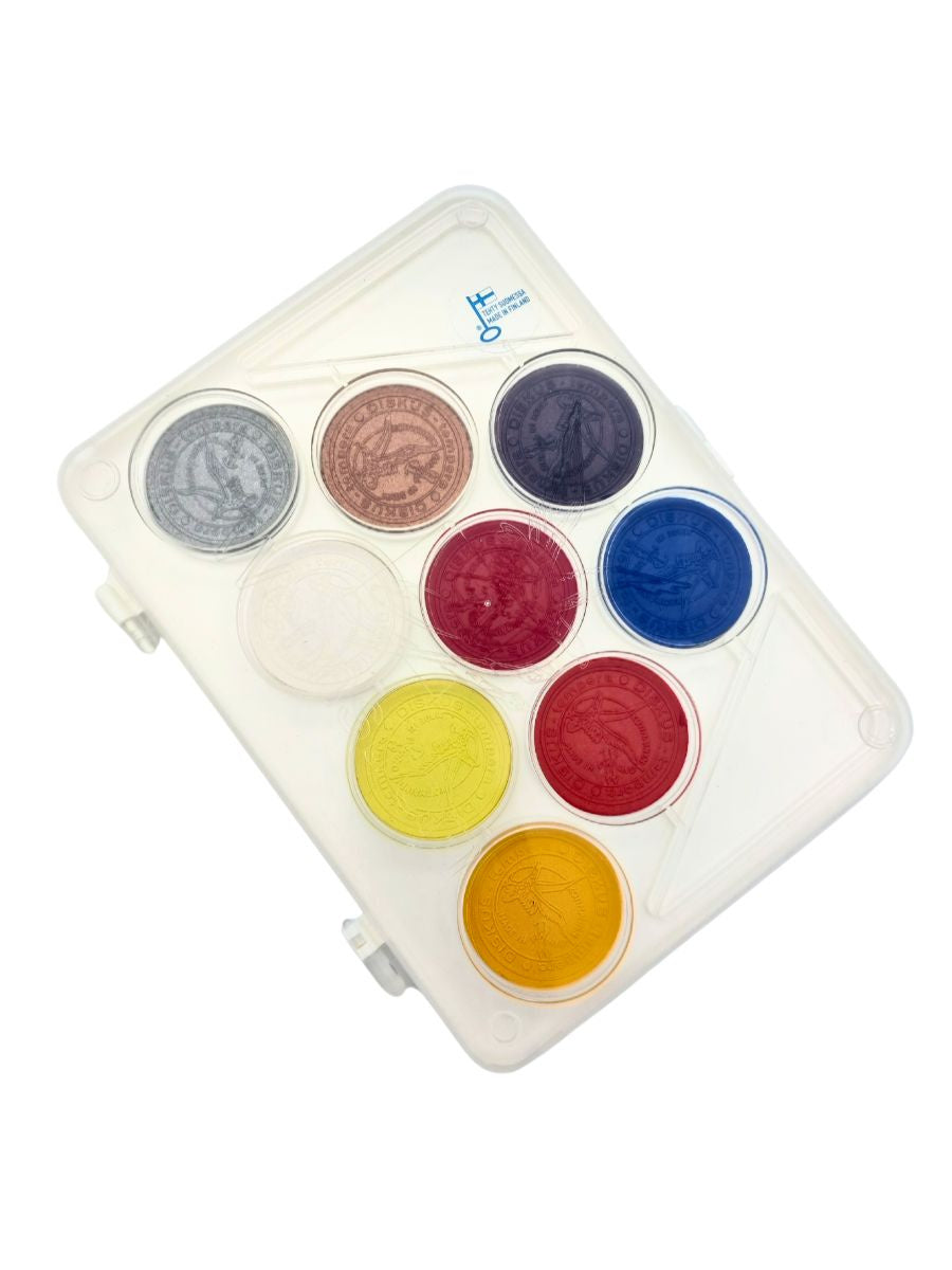 Valokuva tuotteesta Peitevärit 9 väriä juhlapaletti Wennström, kuuluu tuoteryhmään Taidetarvikkeet.