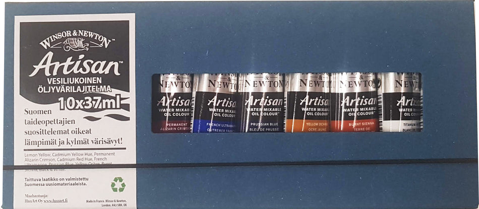 Valokuva tuotteesta Vesiliukoinen öljyväri 10x37ml W&amp;N Artisan Suomen värisävyt, kuuluu tuoteryhmään Taidetarvikkeet.