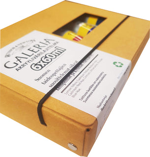 Akryylivärilajitelma 6x60ml W&N Galeria