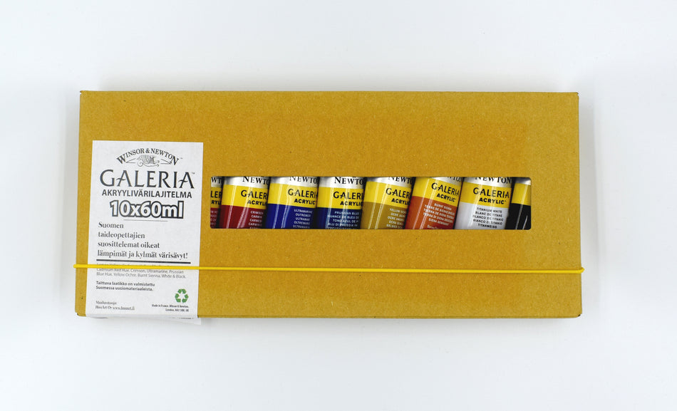 Valokuva tuotteesta Akryylivärilajitelma 10 x 60 ml W&amp;N Galeria, Suomen värisävyt, kuuluu tuoteryhmään Taidetarvikkeet.