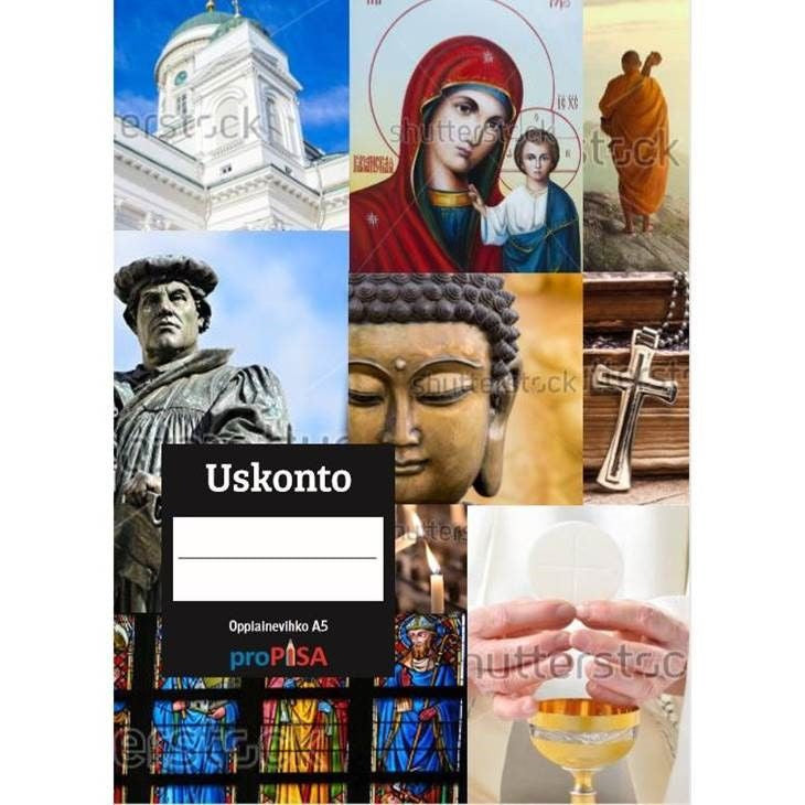 Valokuva kirjasta  proPisa oppiainevihko uskonto (10 kpl A5), kuuluu tuoteryhmään P-kirjat.
