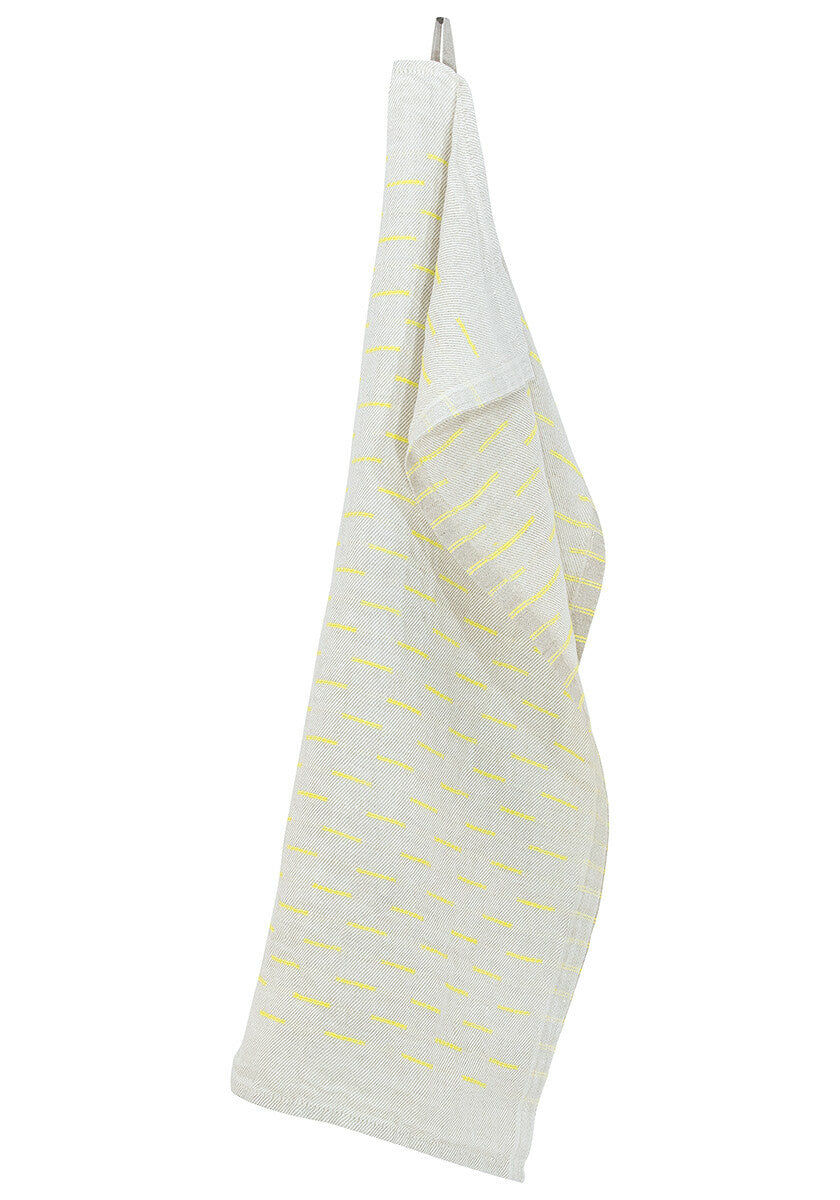 Valokuva tuotteesta Pyyhe Lapuan Kankurit Paussi 48x70cm, pellava-keltainen, kuuluu tuoteryhmään Sisustus kodin tarvikkeet.