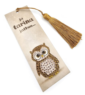 Timanttimaalauskirjanmerkki Pöllö