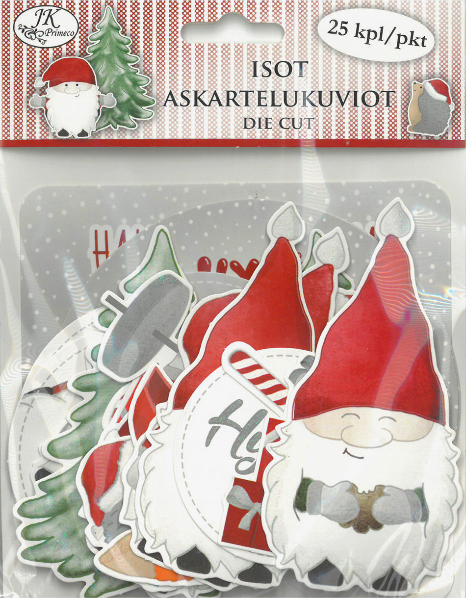 Valokuva tuotteesta Askartelukuvio iso 25 kpl Joulutoivotukset ja hahmot, kuuluu tuoteryhmään Sesonkiaskartelu.