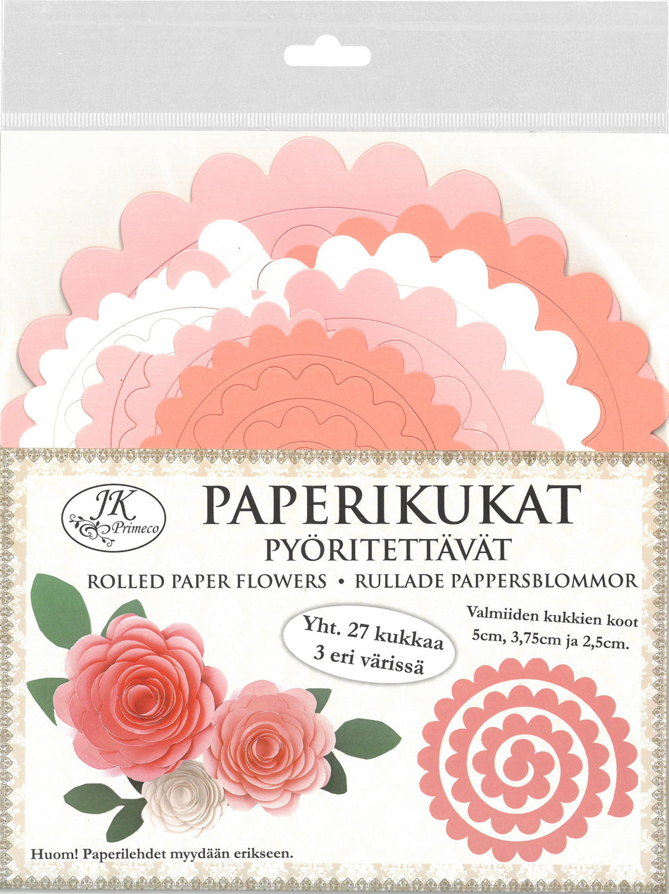 Valokuva tuotteesta Paperikukka 27 kpl roosa, kuuluu tuoteryhmään Paperiaskartelu.