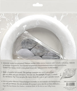 Askartelusetti Huopakranssi valkoharmaa