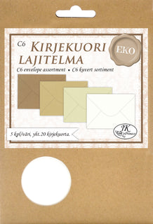 Kirjekuori Eko C6 20kpl/pkt lajitelma