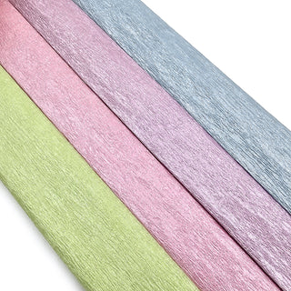 Kreppipaperi 4 rullaa helmiäinen pastellilajitelma