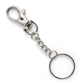 Avainrengas karabiinilukolla hopeanvärinen 5kpl