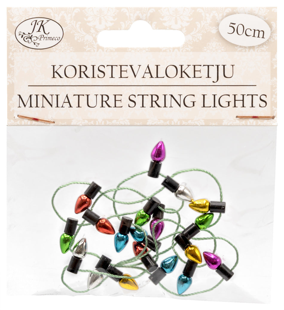Valokuva tuotteesta Miniatyyri valoketju värikäs 50 cm, kuuluu tuoteryhmään Sesonkiaskartelu.