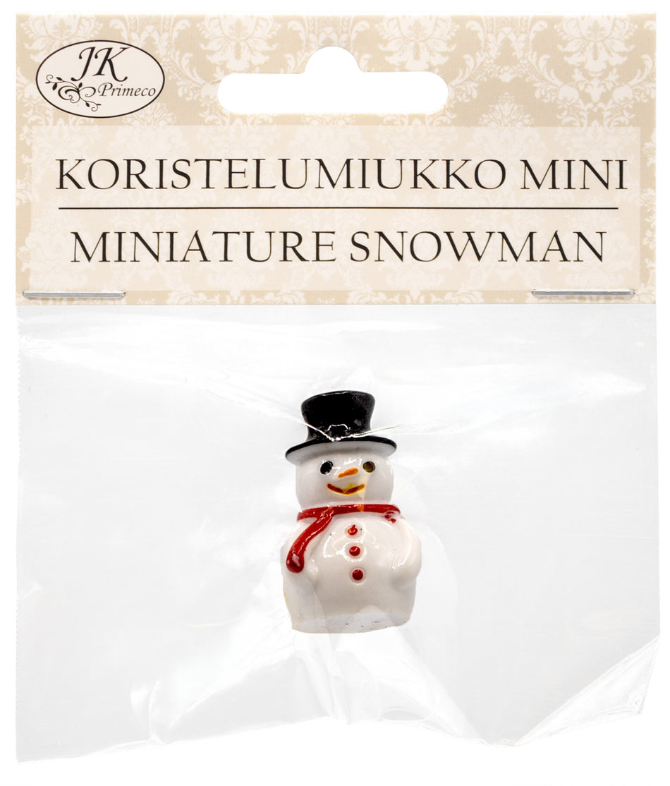 Valokuva tuotteesta Miniatyyri lumiukko, kuuluu tuoteryhmään Sesonkiaskartelu.
