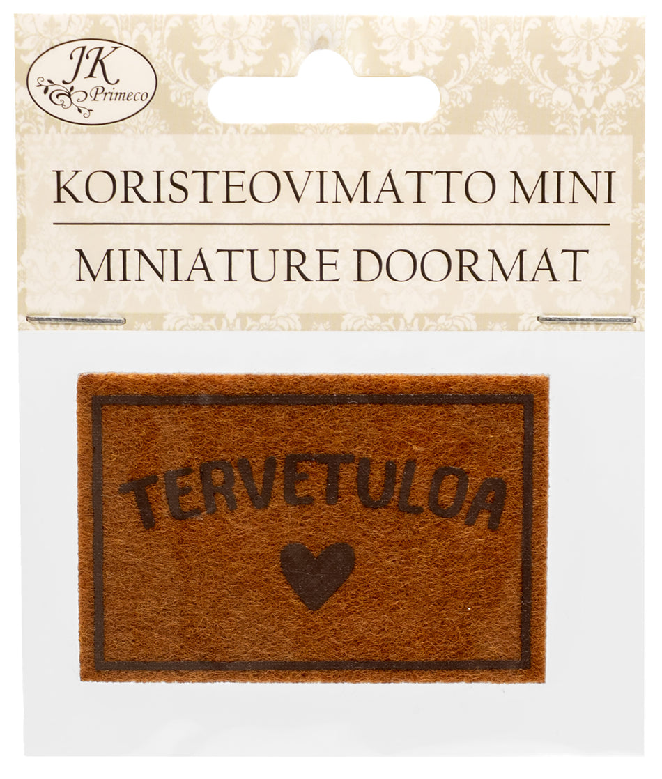 Valokuva tuotteesta Miniatyyri ovimatto ruskea, kuuluu tuoteryhmään Sesonkiaskartelu.