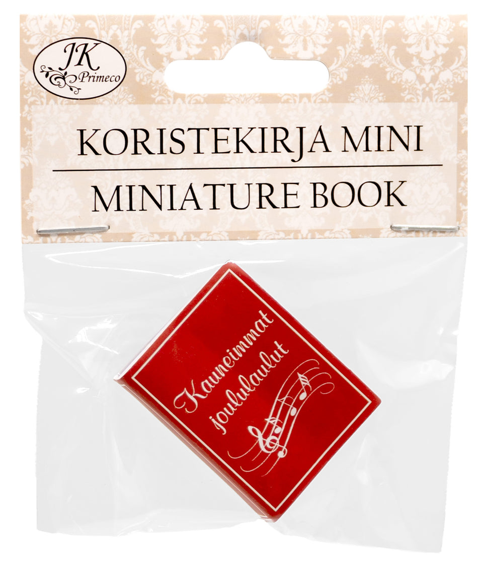 Valokuva tuotteesta Miniatyyri joululaulut punainen, kuuluu tuoteryhmään Sesonkiaskartelu.