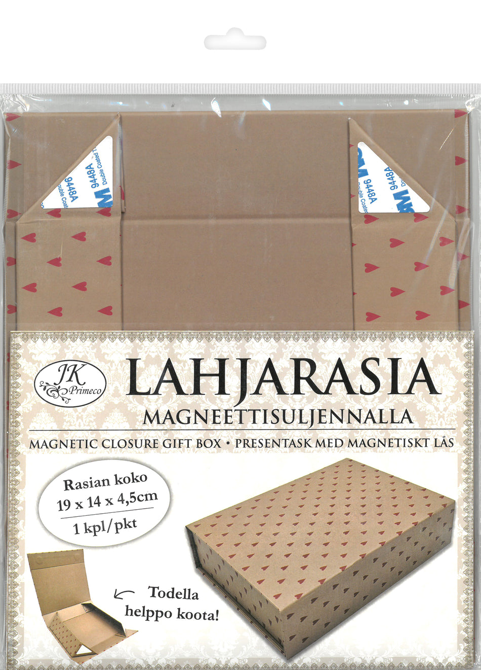 Valokuva tuotteesta Lahjarasia Sydän ruskea, kuuluu tuoteryhmään Paketointi.