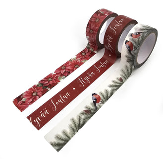 Washiteippi 1,5cm x 5m Jouluaihe 3 rullaa