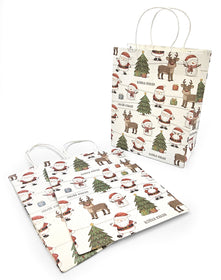 Lahjakassi M Iloiset jouluhahmot valkoinen 3kpl