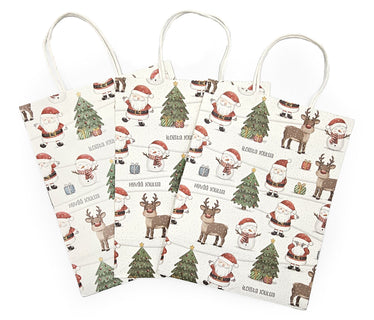 Lahjakassi M Iloiset jouluhahmot valkoinen 3kpl