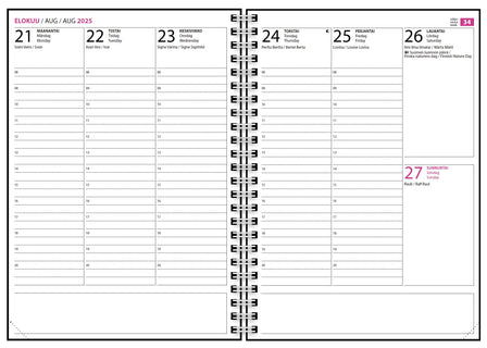 Koulukalenteri Vallila 25-26 A5 18kk Pöllö Alvar