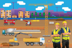 Puistopartio työmaalla -palapeli (48 palaa)