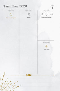 Kuun valossa pöytäkalenteri 2026