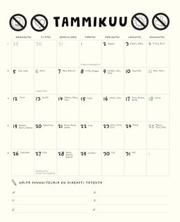 Pieni pahan mielen kalenteri 2026