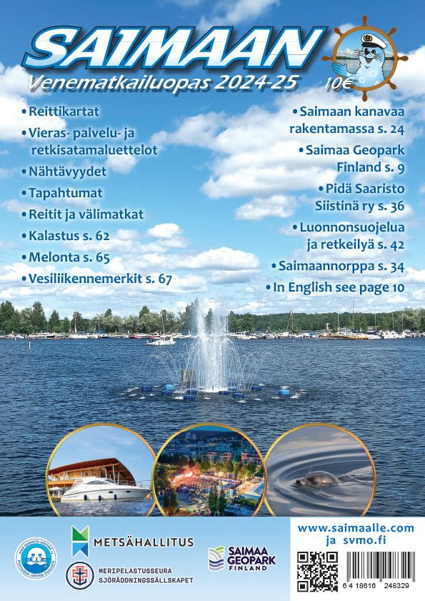 Valokuva kirjasta  Saimaan Venematkailuopas 2024-2025, kuuluu tuoteryhmään Matkat.