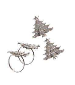 Servettirenkaat Amanda B FEAST hopea, 4 kpl