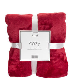 Torkkupeite Cozy burgundi 130x170 cm