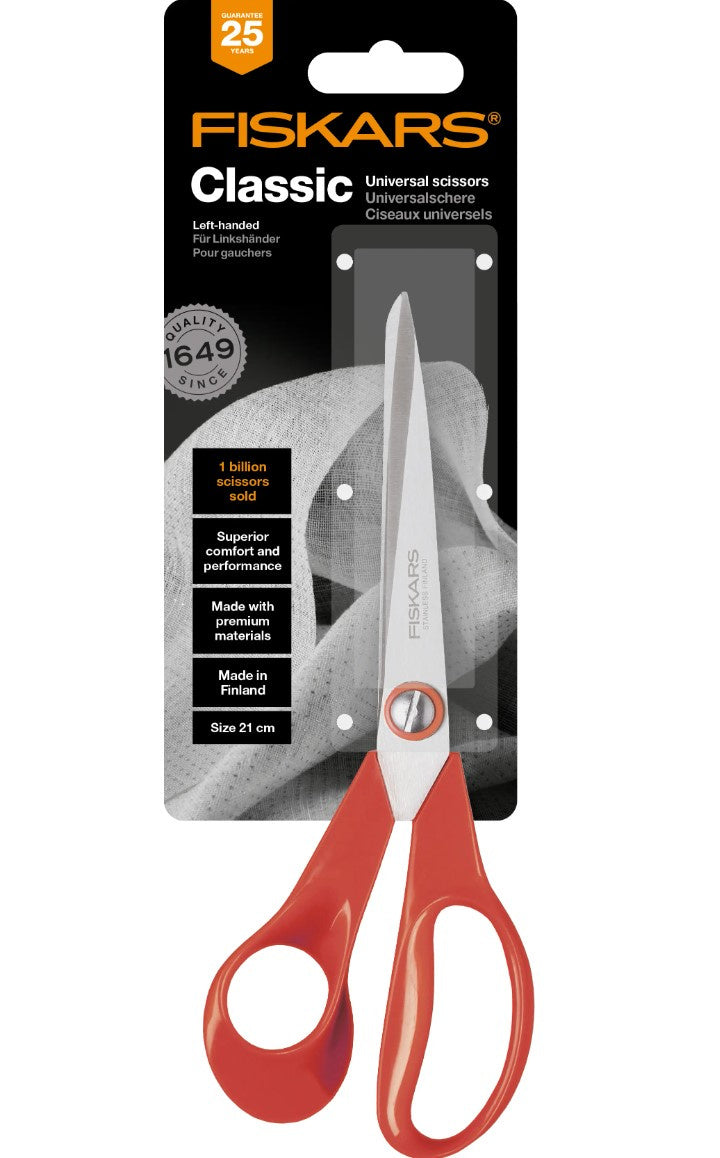 Valokuva tuotteesta Sakset 21 cm vasenkätiset Classic Fiskars, kuuluu tuoteryhmään Liimat ja sakset.
