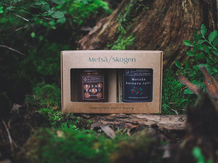 Lahjapakkaus Piparkakku & Hunaja ja Metsän kutsuva talvi - tee Metsä/Skogen