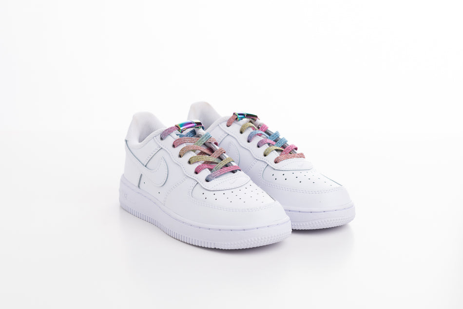 Valokuva tuotteesta Venyvät kengännauhat EEZYBEEZY, glitter rainbow, kuuluu tuoteryhmään Asut asusteet.