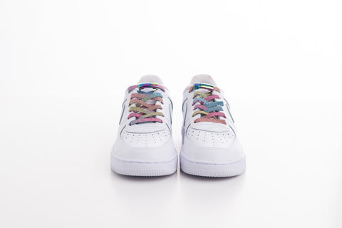 Venyvät kengännauhat EEZYBEEZY, glitter rainbow