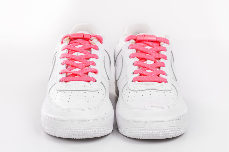 Valokuva tuotteesta Venyvät kengännauhat EEZYBEEZY, neon pinkki, kuuluu tuoteryhmään Asut asusteet.