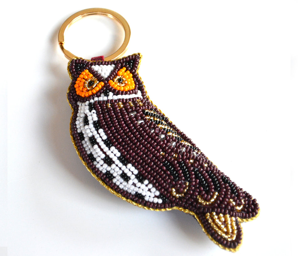 Valokuva tuotteesta Avaimenperä Mum's Kultapöllö ruskea, kuuluu tuoteryhmään Asut asusteet.