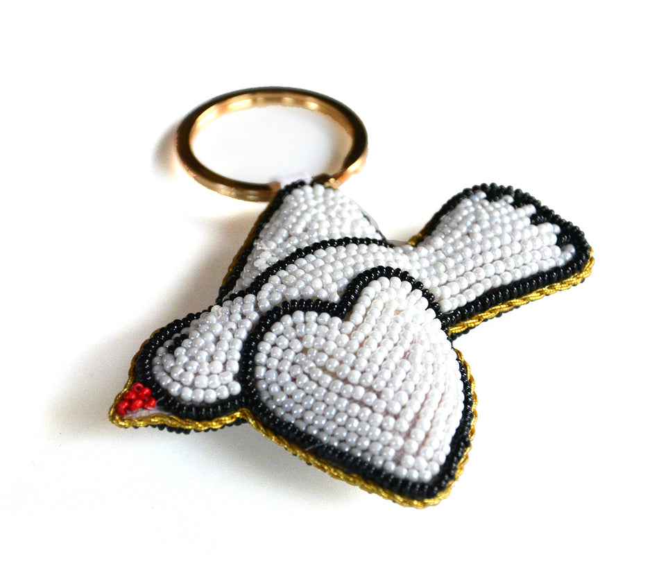 Valokuva tuotteesta Avaimenperä Mum's Rakkauslintu mustavalkoinen, kuuluu tuoteryhmään Asut asusteet.