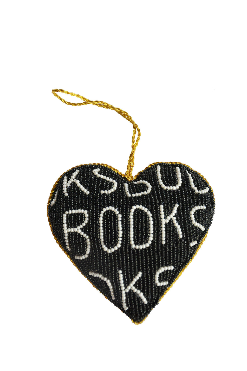 Valokuva tuotteesta Joulukoriste Mum's BOOKS sydän, mustavalkoinen, kuuluu tuoteryhmään Sesonkituotteet.