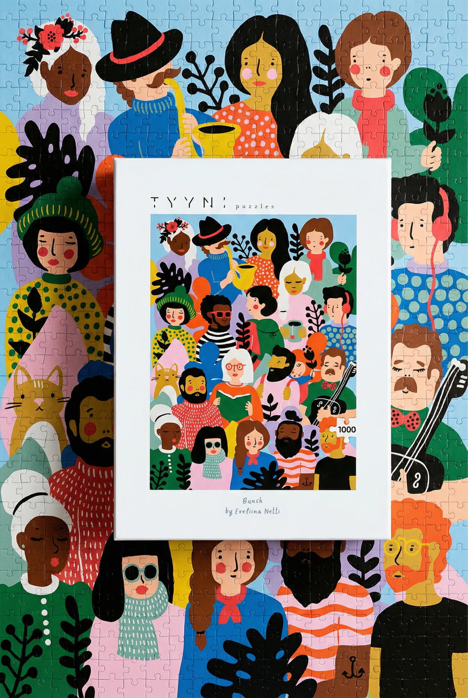 Valokuva tuotteesta Palapeli 1000 palaa Tyyni Puzzles Bunch, kuuluu tuoteryhmään Palapelit.