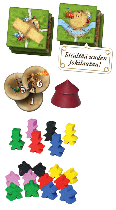 Valokuva tuotteesta Carcassonne Sirkus ja Seuraajat, 10. lisäosa, kuuluu tuoteryhmään Lautapelit.