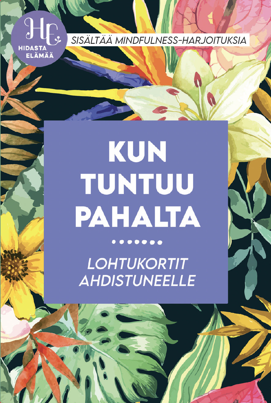 Valokuva tuotteesta Kun tuntuu pahalta -lohtukortit Hidasta Elämää, kuuluu tuoteryhmään Julisteet teemapakat.