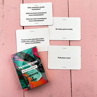 Parisuhteen keskustelukortit - Läheisyys ja seksi Hidasta Elämää