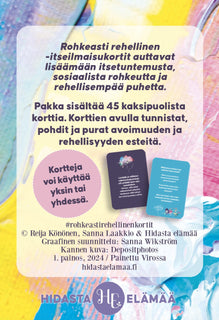 Rohkeasti rehellinen -itseilmaisukortit Hidasta Elämää