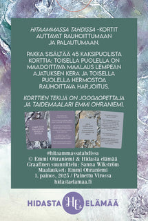 Hitaammassa tahdissa -rauhoittumiskortit uuvahtaneelle Hidasta Elämää