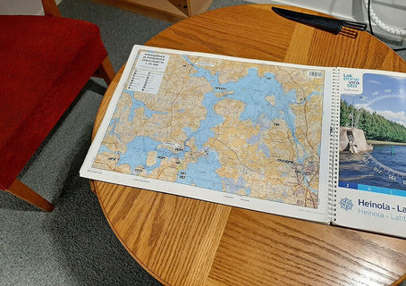 Kirkkojärven ja Pyhäjärven veneilykartta (Kimola) 1:45 000