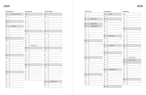 Sitan kalenteri 2026