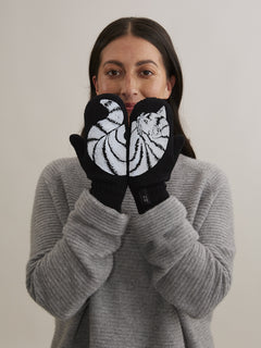 Lapaset MOIKO Katti musta M, merinovillaa